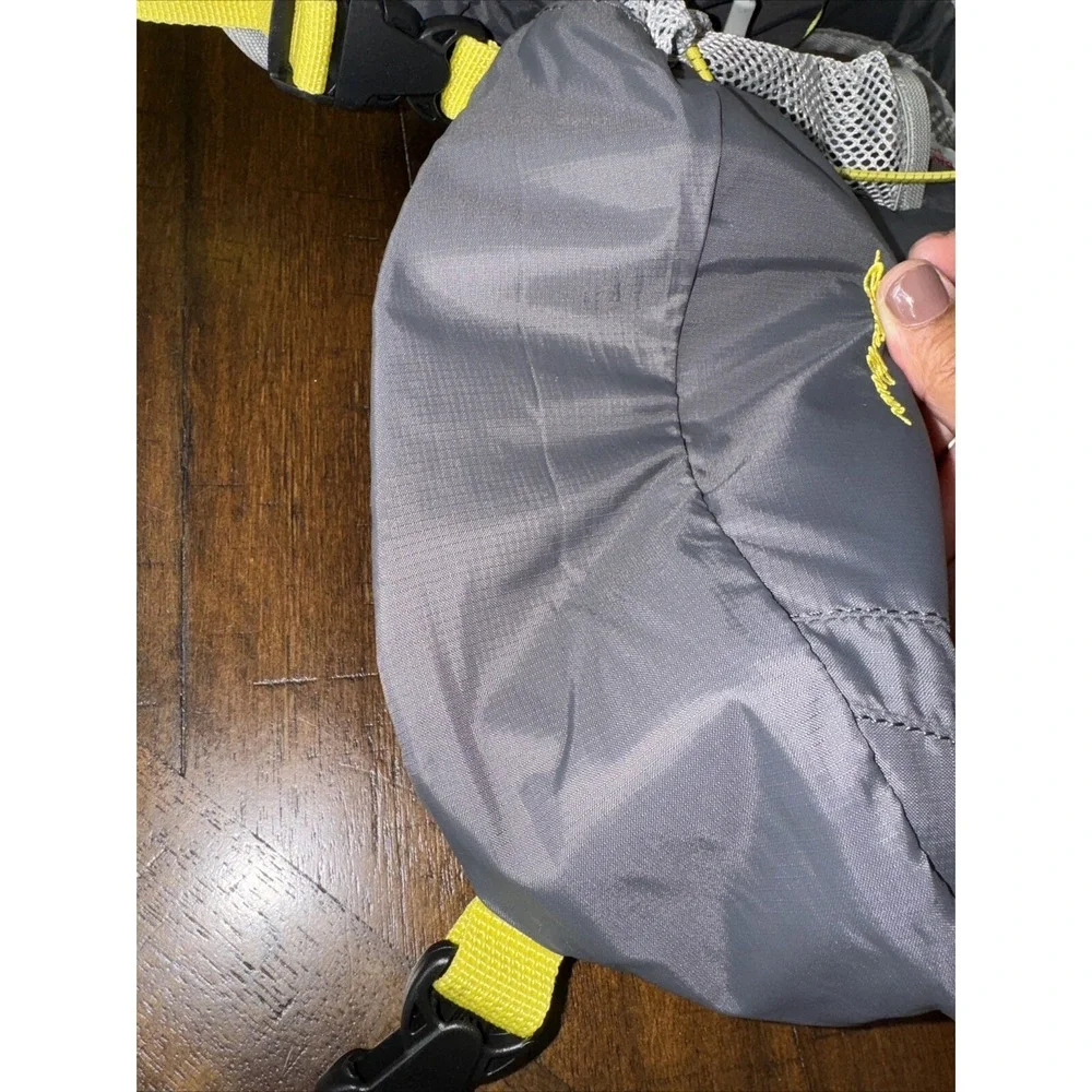 Eddie Bauer Bag Unisex OS Gray‎ Neon Green 100% Nylon Hiking Sling Back Shoulder